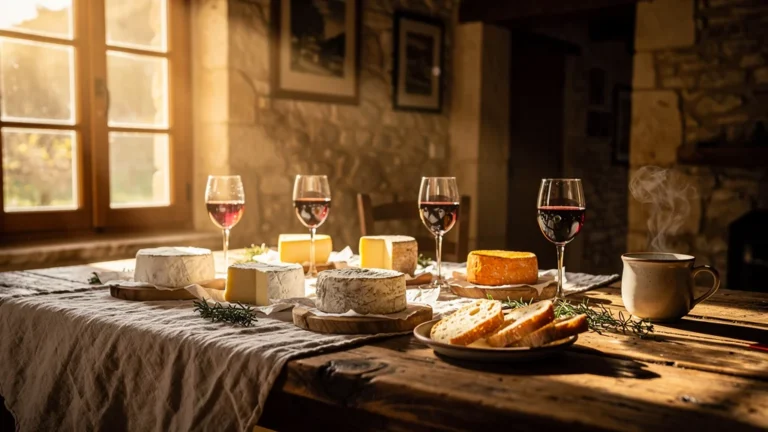 Dégustation des 7 fromages ardéchois dans un gîte rustique lumineux au décor authentique