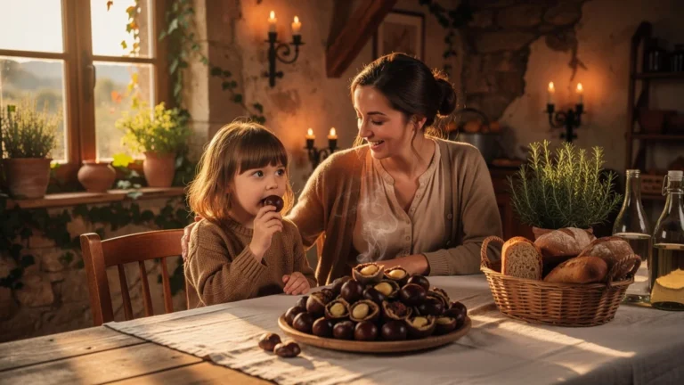 Premier dîner d'hôtes à Lablachère réconciliant une fille avec la châtaigne en ambiance familiale chaleureuse