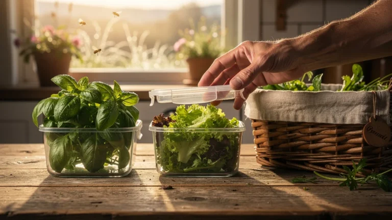 Test 48h de fraîcheur basilic et salade livré en panier La Coopérative de Joyeuse