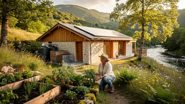 Gîte écolabel authentique en sud Ardèche entouré de nature préservée et jardin potager durable
